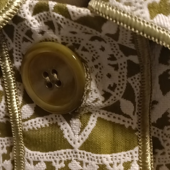FINAL PRICE NWOT DONCASTER olive/white crocheted/laced designed l/s jacket 16 - Picture 11 of 16